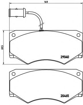 Тормозные колодки BREMBO P A6 005