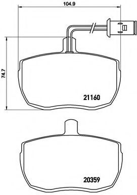 Тормозные колодки BREMBO P A6 006