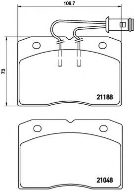 Тормозные колодки BREMBO P A6 009