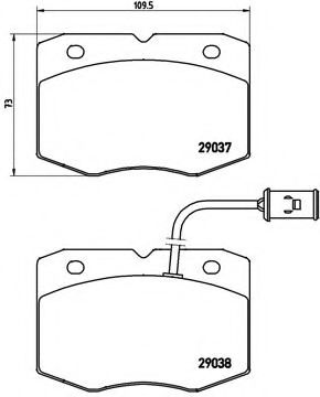 Тормозные колодки BREMBO P A6 014