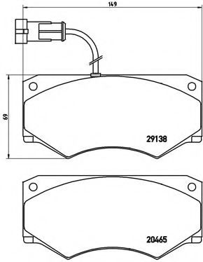 Тормозные колодки BREMBO P A6 016