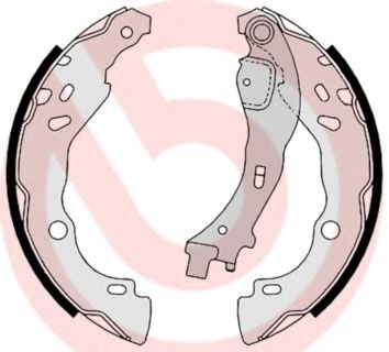 Тормозные колодки барабанные BREMBO S 23 523