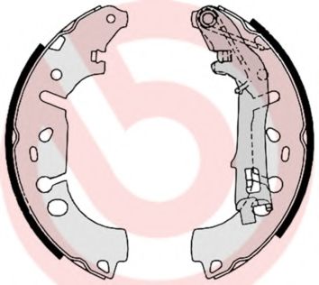 Тормозные колодки барабанные BREMBO S 23 531