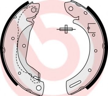 Тормозные колодки барабанные BREMBO S 23 577