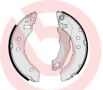 Тормозные колодки барабанные BREMBO S 24 536