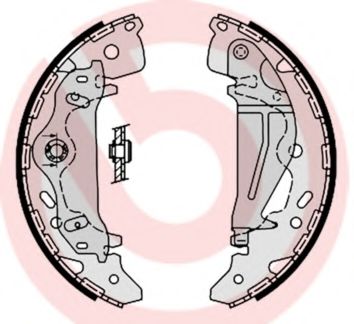 Тормозные колодки барабанные BREMBO S 30 521