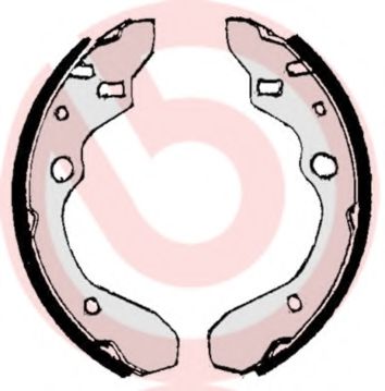 Тормозные колодки барабанные BREMBO S 49 506