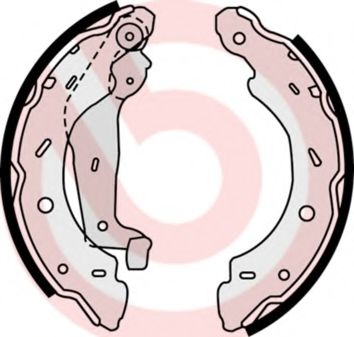 Тормозные колодки барабанные BREMBO S 50 504