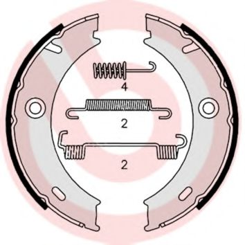 Тормозные колодки барабанные BREMBO S 50 512