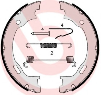 Тормозные колодки барабанные BREMBO S 50 515