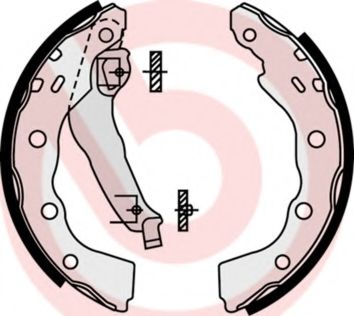 Тормозные колодки барабанные BREMBO S 54 515