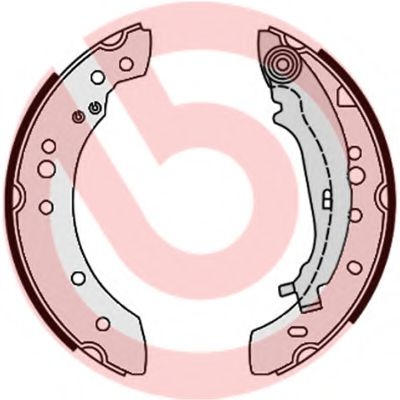 Тормозные колодки барабанные BREMBO S 54 521