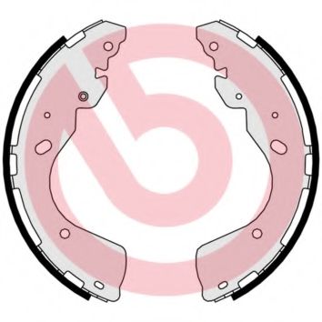 Тормозные колодки барабанные BREMBO S 56 547