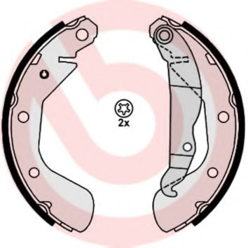 Тормозные колодки барабанные BREMBO S 59 514
