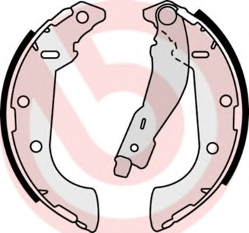 Тормозные колодки барабанные BREMBO S 61 521