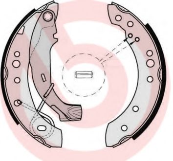 Тормозные колодки барабанные BREMBO S 61 526