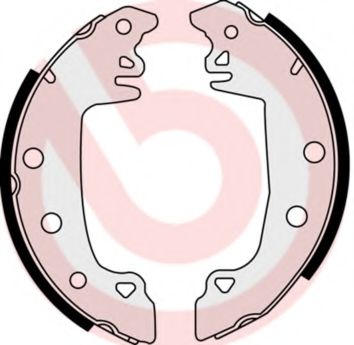 Тормозные колодки барабанные BREMBO S 61 537