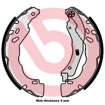 Тормозные колодки барабанные BREMBO S 61 544