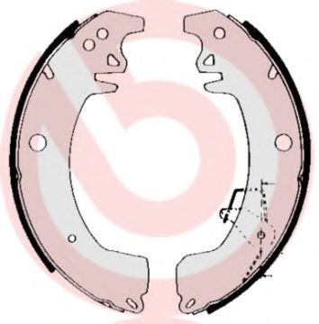 Тормозные колодки барабанные BREMBO S 68 537