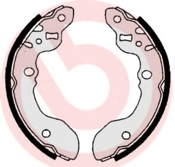 Тормозные колодки барабанные BREMBO S 79 516