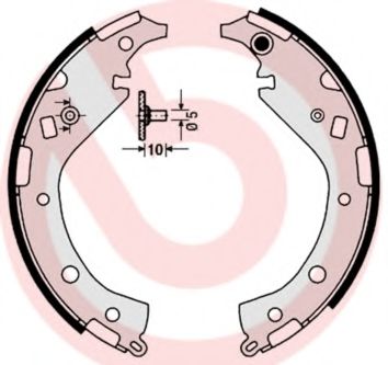 Тормозные колодки барабанные BREMBO S 83 549