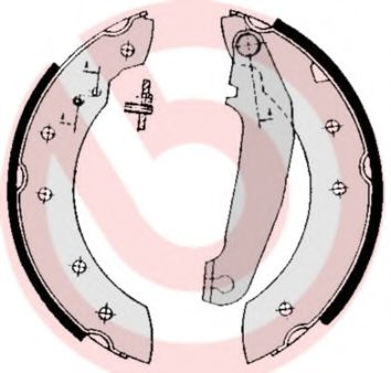 Тормозные колодки барабанные BREMBO S 86 502