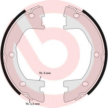 Тормозные колодки барабанные BREMBO S A6 506