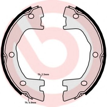 Тормозные колодки барабанные BREMBO S A6 508