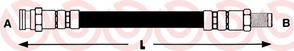Тормозной шланг BREMBO T 23 027