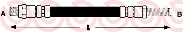 Тормозной шланг brembo T 23 075