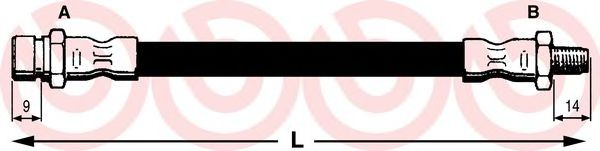 Тормозной шланг BREMBO T 23 148