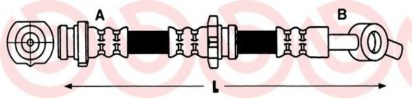 Тормозной шланг BREMBO T 56 149
