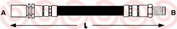 Тормозной шланг brembo T 83 039