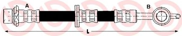 Тормозной шланг BREMBO T 83 091