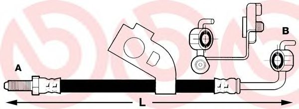 Тормозной шланг BREMBO T 85 011