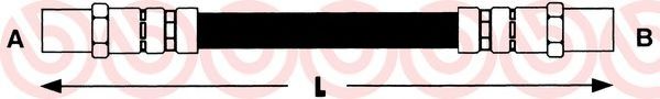 Тормозной шланг BREMBO T 85 102