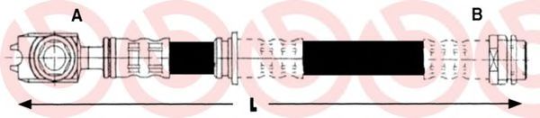 Тормозной шланг BREMBO T 85 113