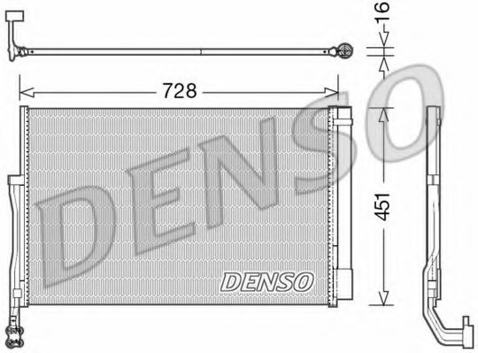 Радиатор кондиционера DENSO DCN02007