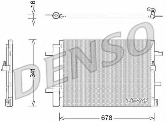 Радиатор кондиционера DENSO DCN02026