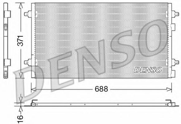 Радиатор кондиционера DENSO DCN13004