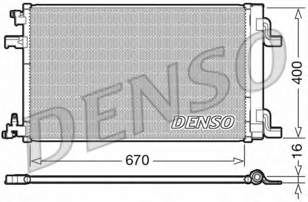 Радиатор кондиционера DENSO DCN20002