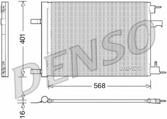 Радиатор кондиционера DENSO DCN20008