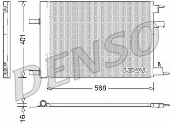 Радиатор кондиционера DENSO DCN20014