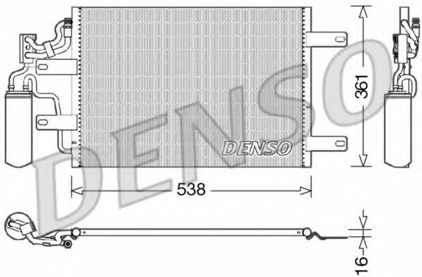 Радиатор кондиционера DENSO DCN20025