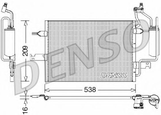 Радиатор кондиционера DENSO DCN20026