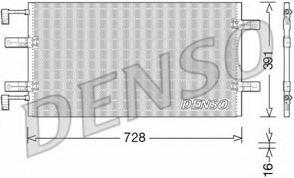 Радиатор кондиционера DENSO DCN23036