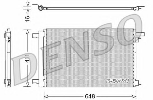 Радиатор кондиционера DENSO DCN21021