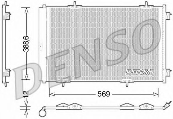 Радиатор кондиционера DENSO DCN21030