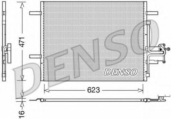 Радиатор кондиционера DENSO DCN33010