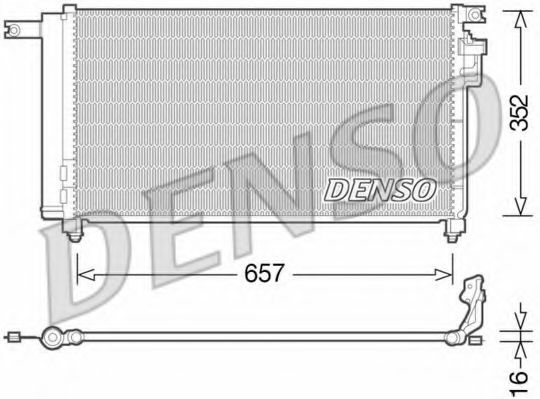 Радиатор кондиционера DENSO DCN43001